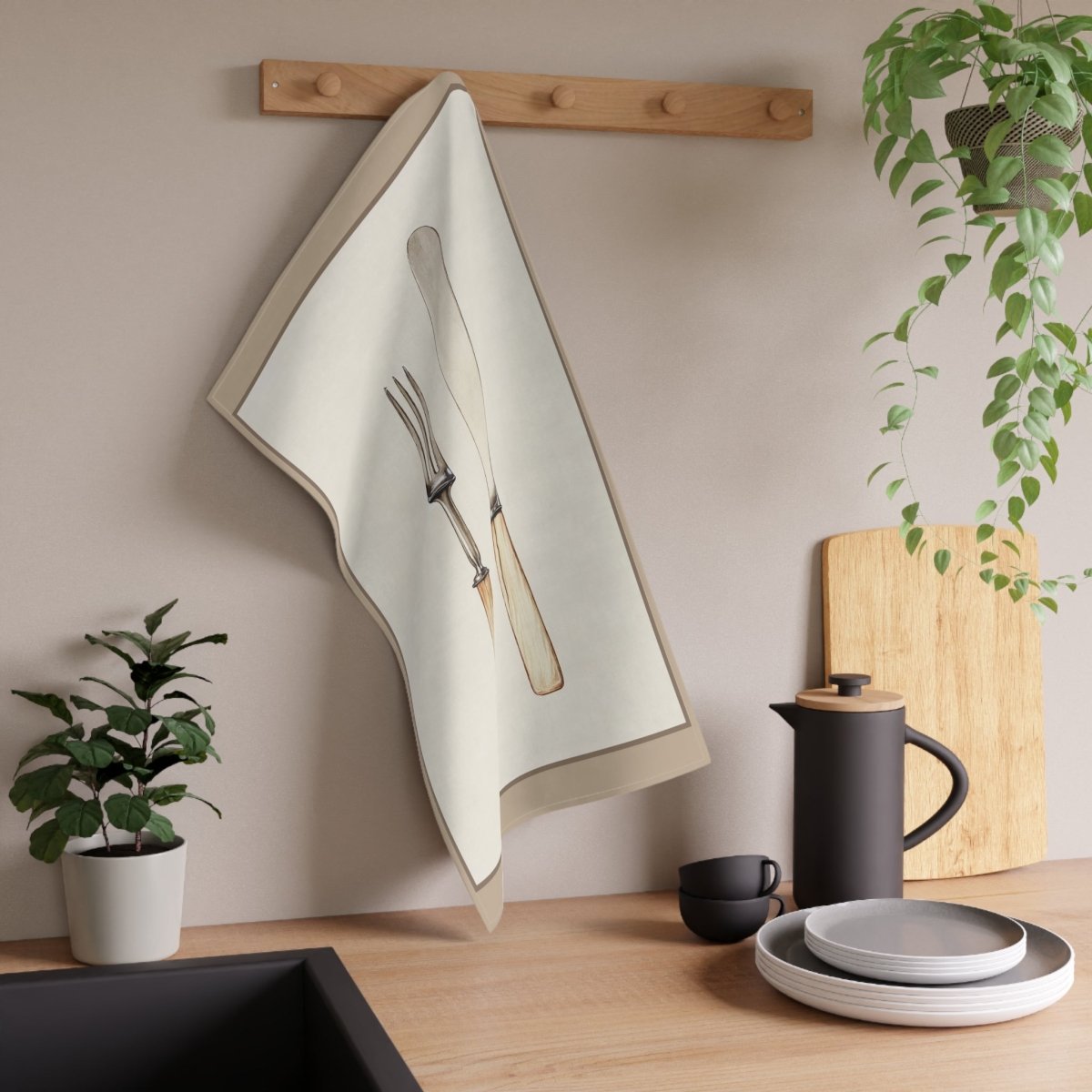 Knife and Fork | Tea Towel - Tea Towel - Piccolo Fiore Prints