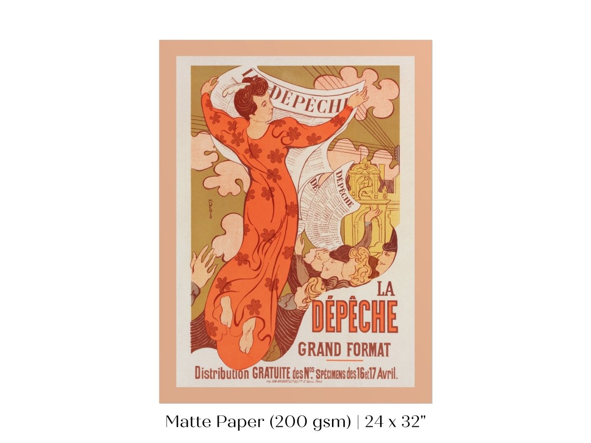 La Dépêche de Toulouse | P690 - Single Art Prints - Piccolo Fiore Prints