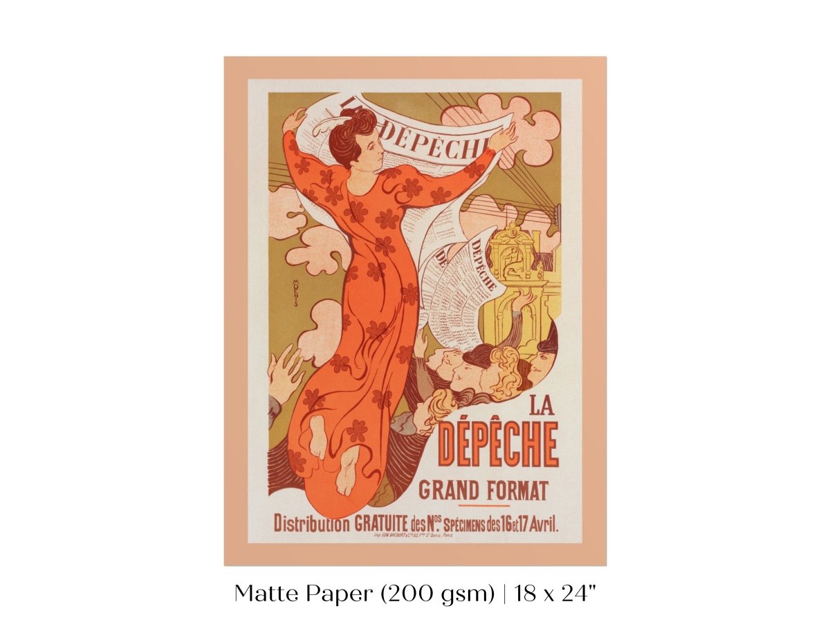 La Dépêche de Toulouse | P690 - Single Art Prints - Piccolo Fiore Prints
