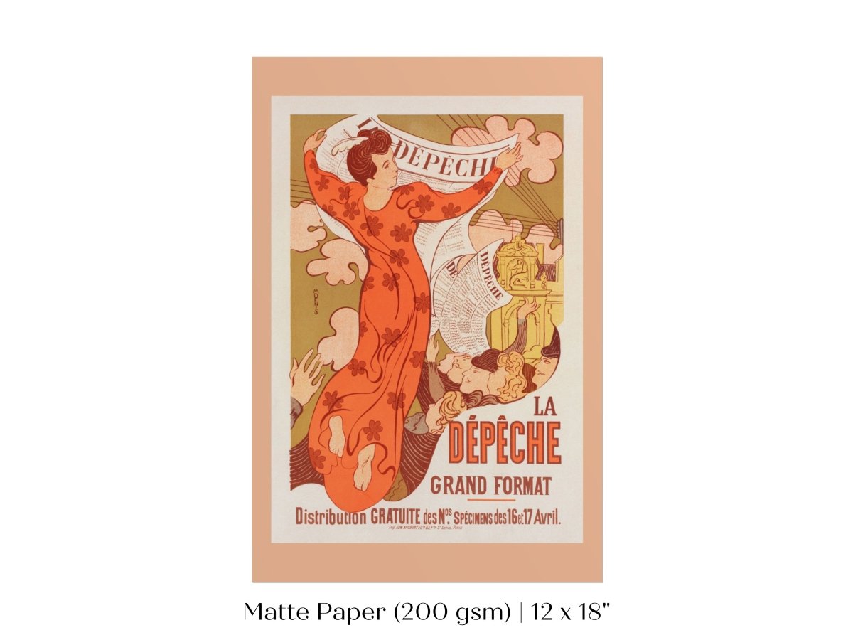 La Dépêche de Toulouse | P690 - Single Art Prints - Piccolo Fiore Prints