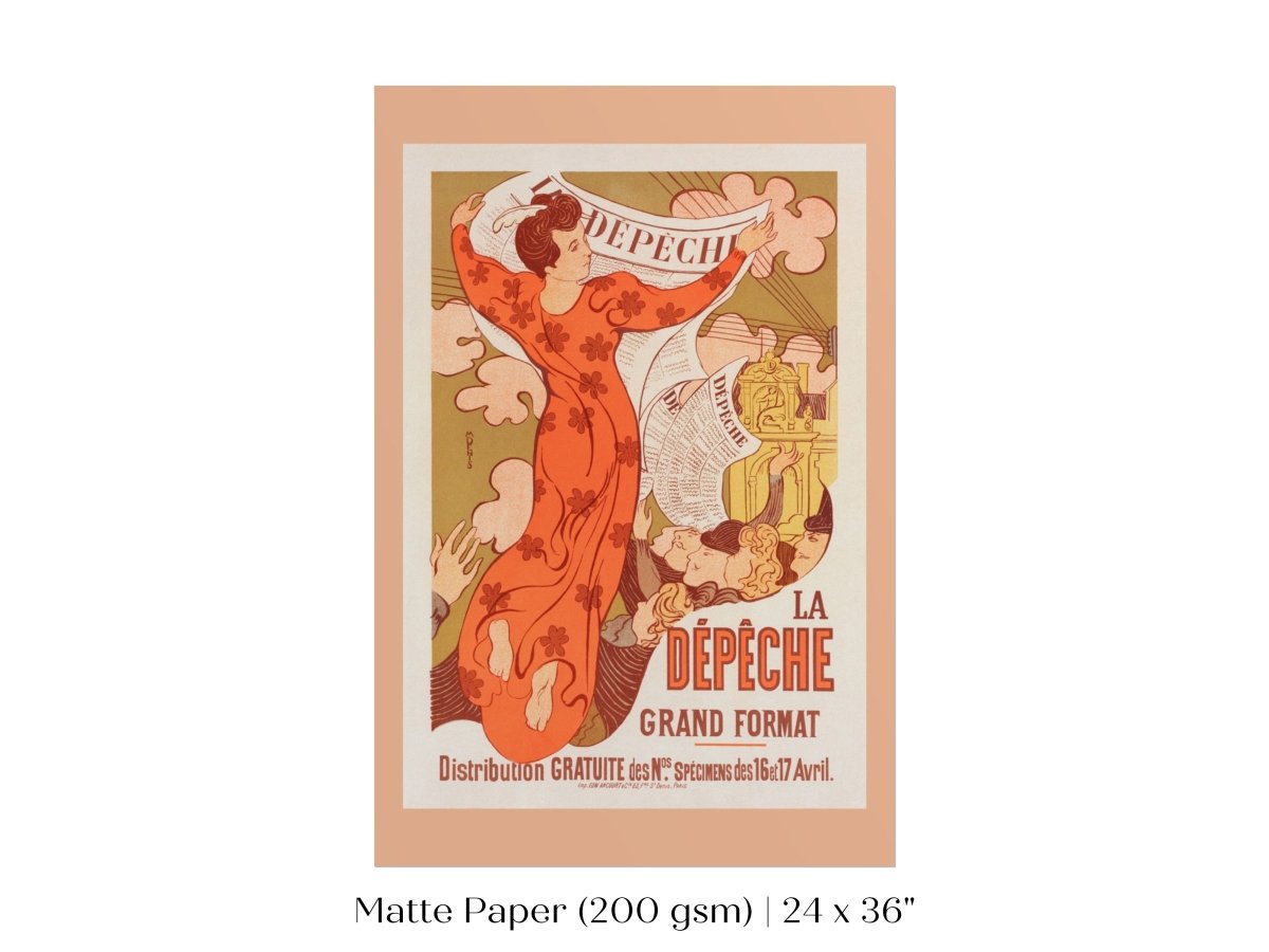 La Dépêche de Toulouse | P690 - Single Art Prints - Piccolo Fiore Prints