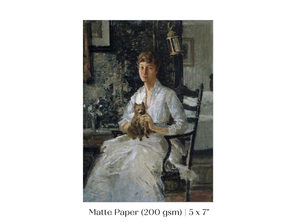 Lady with a Dog | P343 - Single Art Prints - Piccolo Fiore Prints