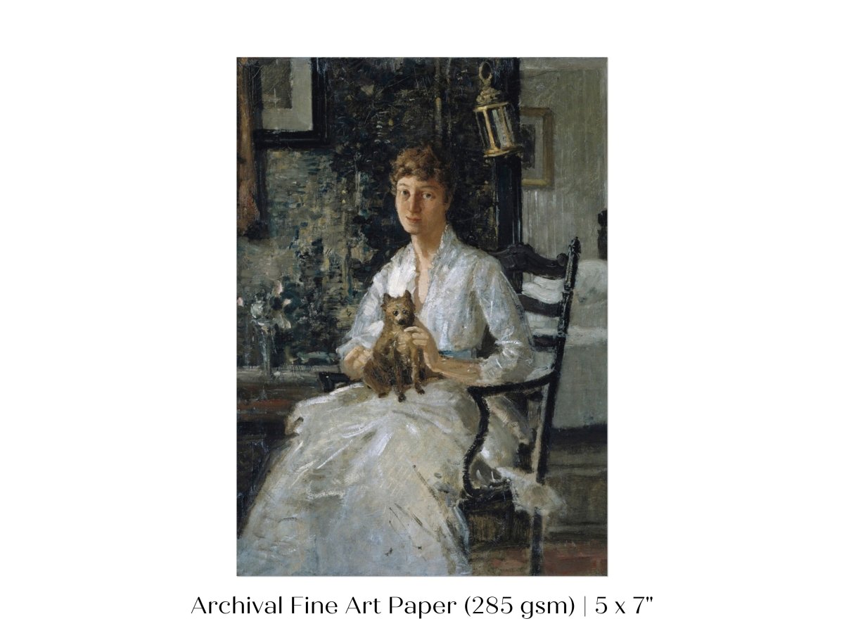 Lady with a Dog | P343 - Single Art Prints - Piccolo Fiore Prints