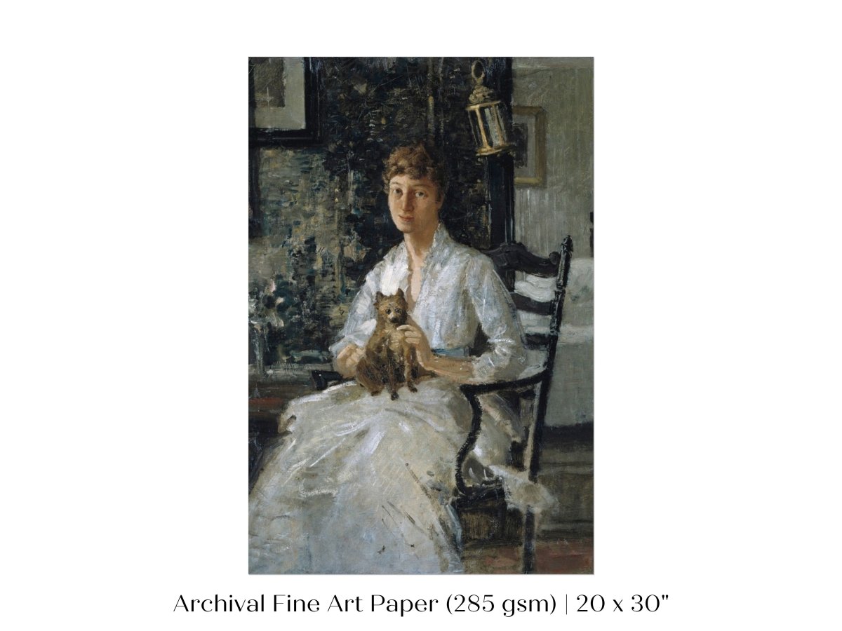 Lady with a Dog | P343 - Single Art Prints - Piccolo Fiore Prints