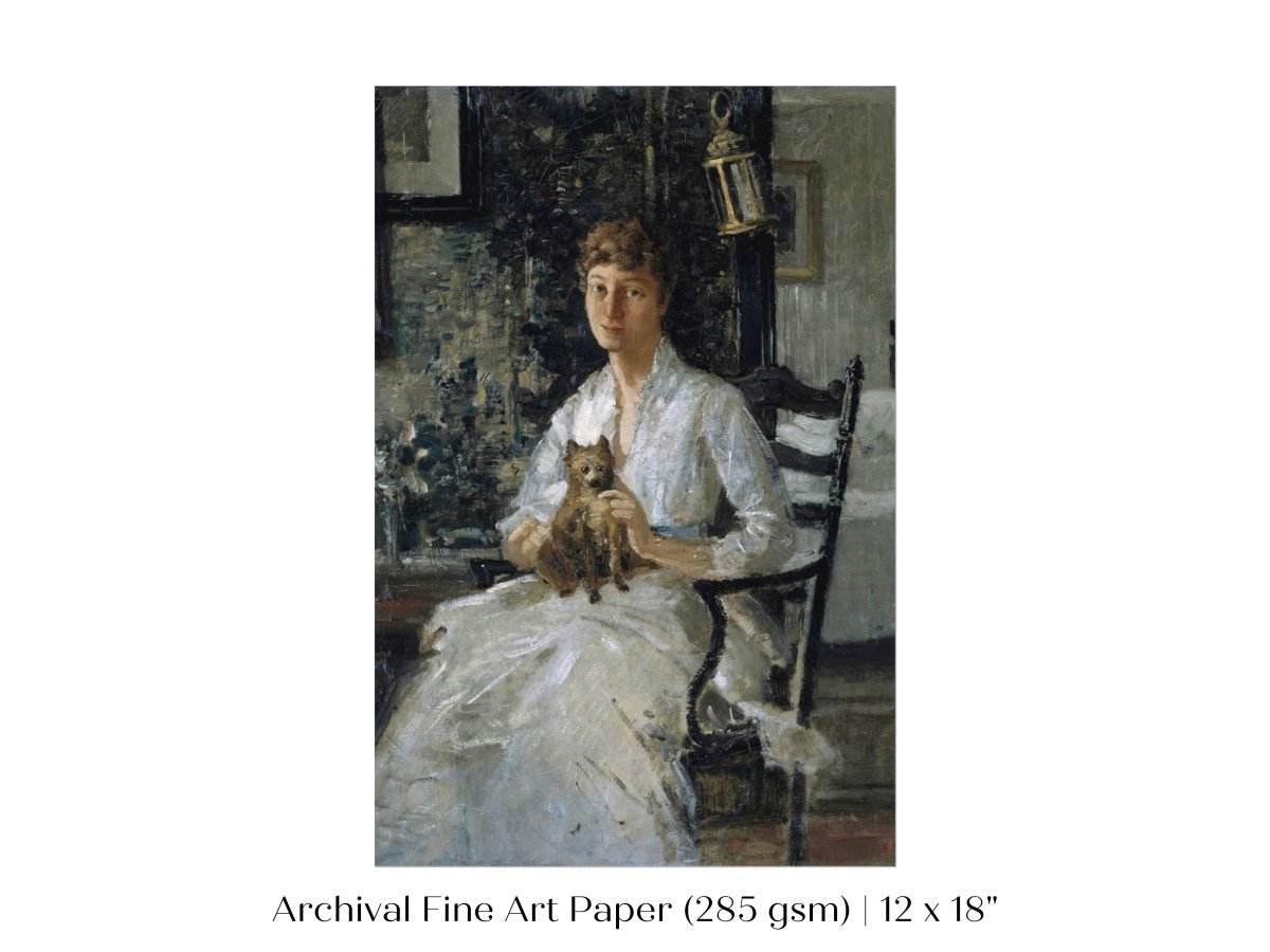 Lady with a Dog | P343 - Single Art Prints - Piccolo Fiore Prints