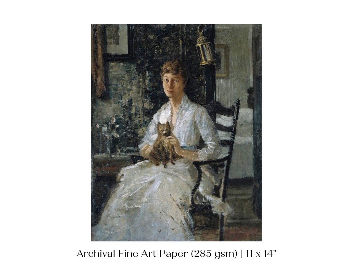 Lady with a Dog | P343 - Single Art Prints - Piccolo Fiore Prints