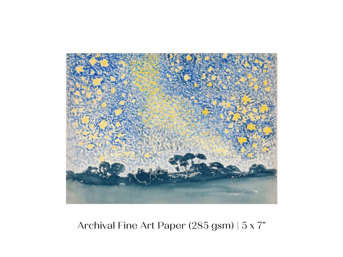 Landscape with Stars | P60 - Single Art Prints - Piccolo Fiore Prints