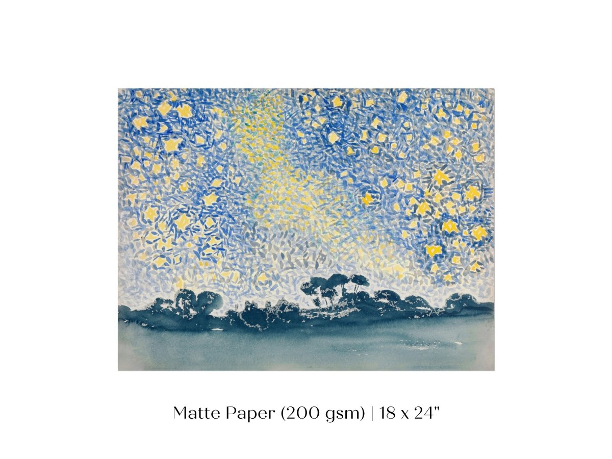 Landscape with Stars | P60 - Single Art Prints - Piccolo Fiore Prints