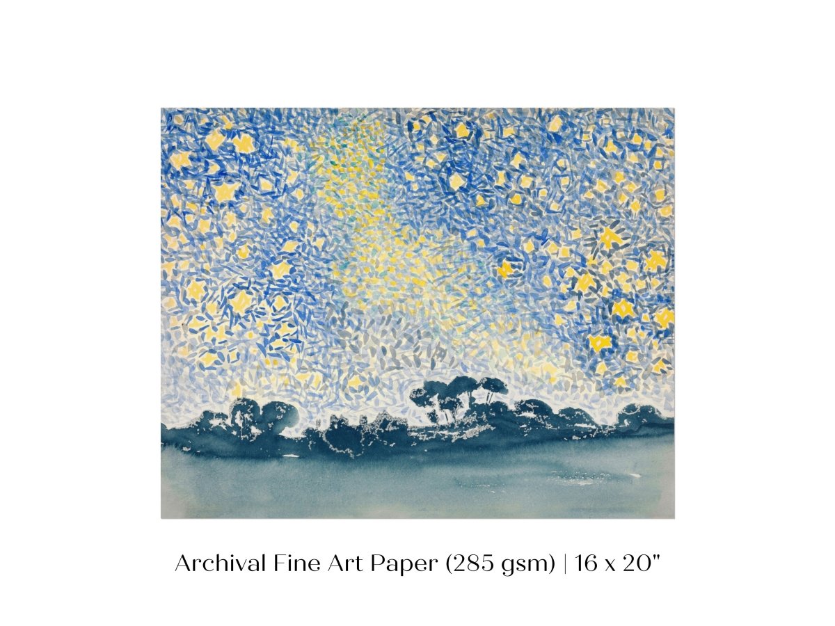 Landscape with Stars | P60 - Single Art Prints - Piccolo Fiore Prints