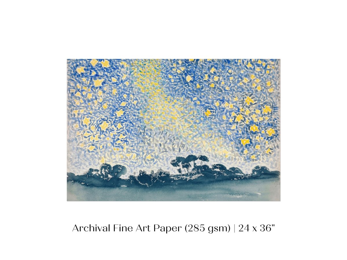 Landscape with Stars | P60 - Single Art Prints - Piccolo Fiore Prints