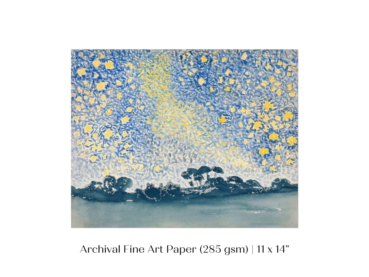 Landscape with Stars | P60 - Single Art Prints - Piccolo Fiore Prints