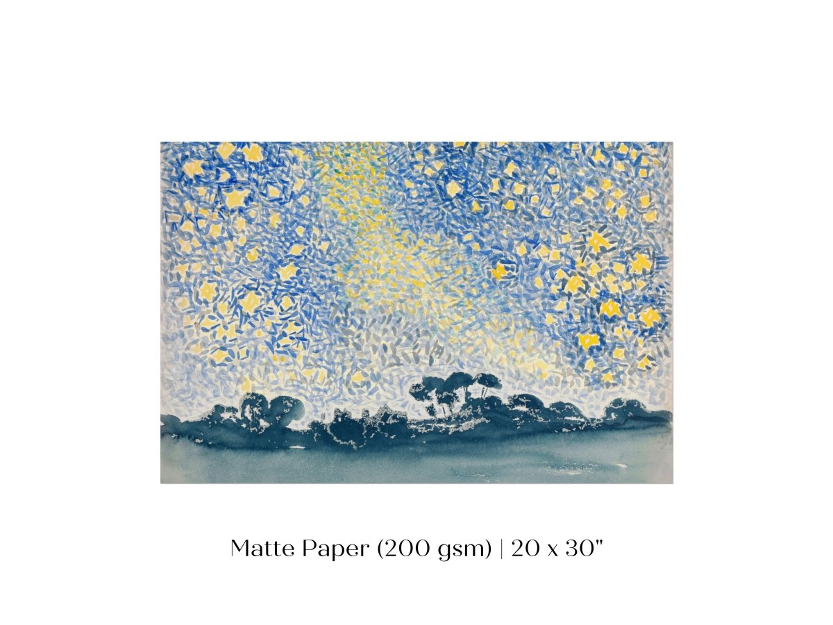 Landscape with Stars | P60 - Single Art Prints - Piccolo Fiore Prints