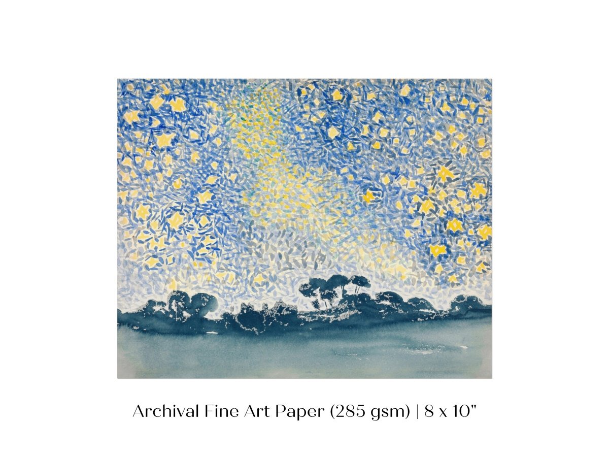 Landscape with Stars | P60 - Single Art Prints - Piccolo Fiore Prints