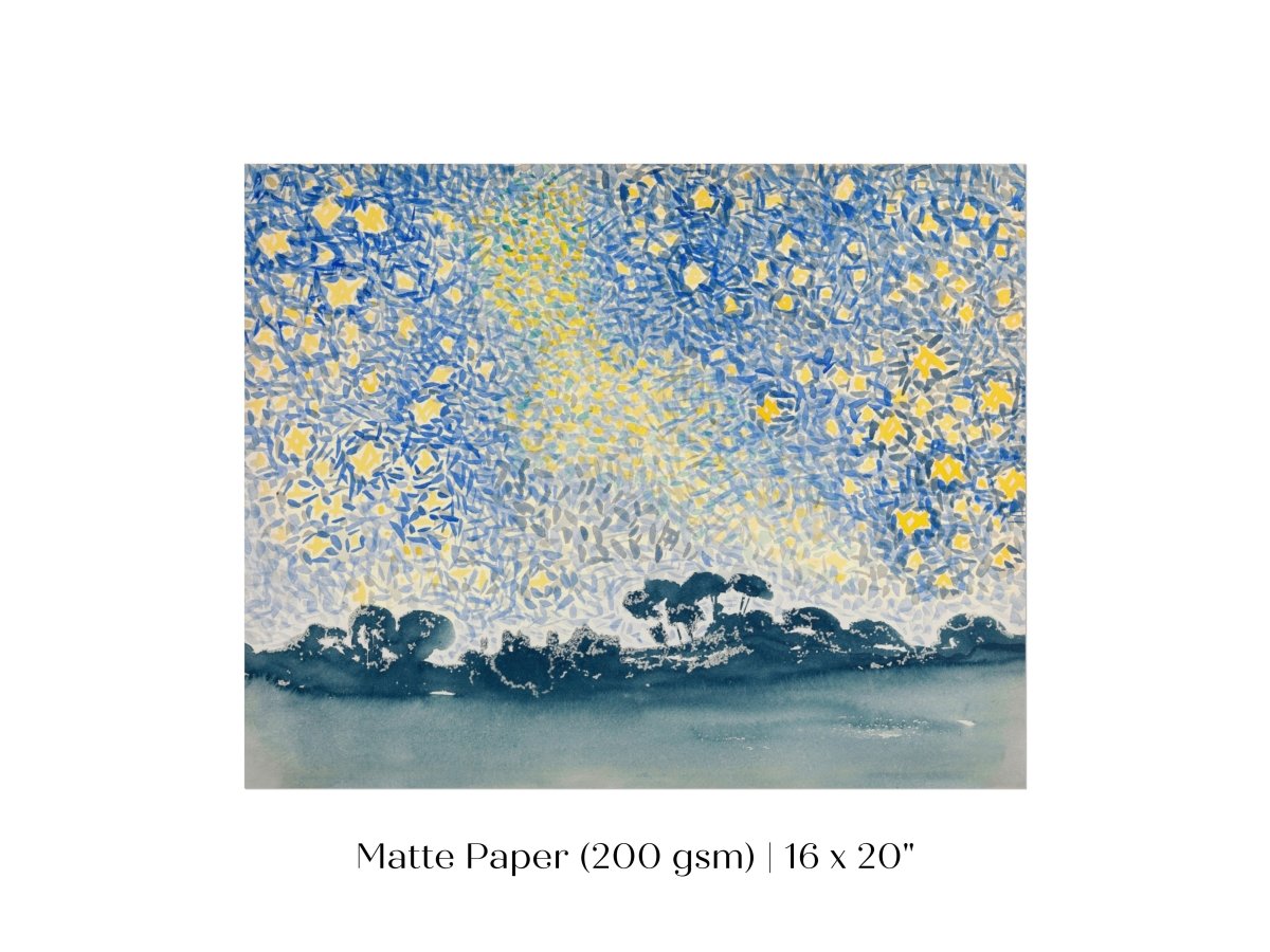 Landscape with Stars | P60 - Single Art Prints - Piccolo Fiore Prints