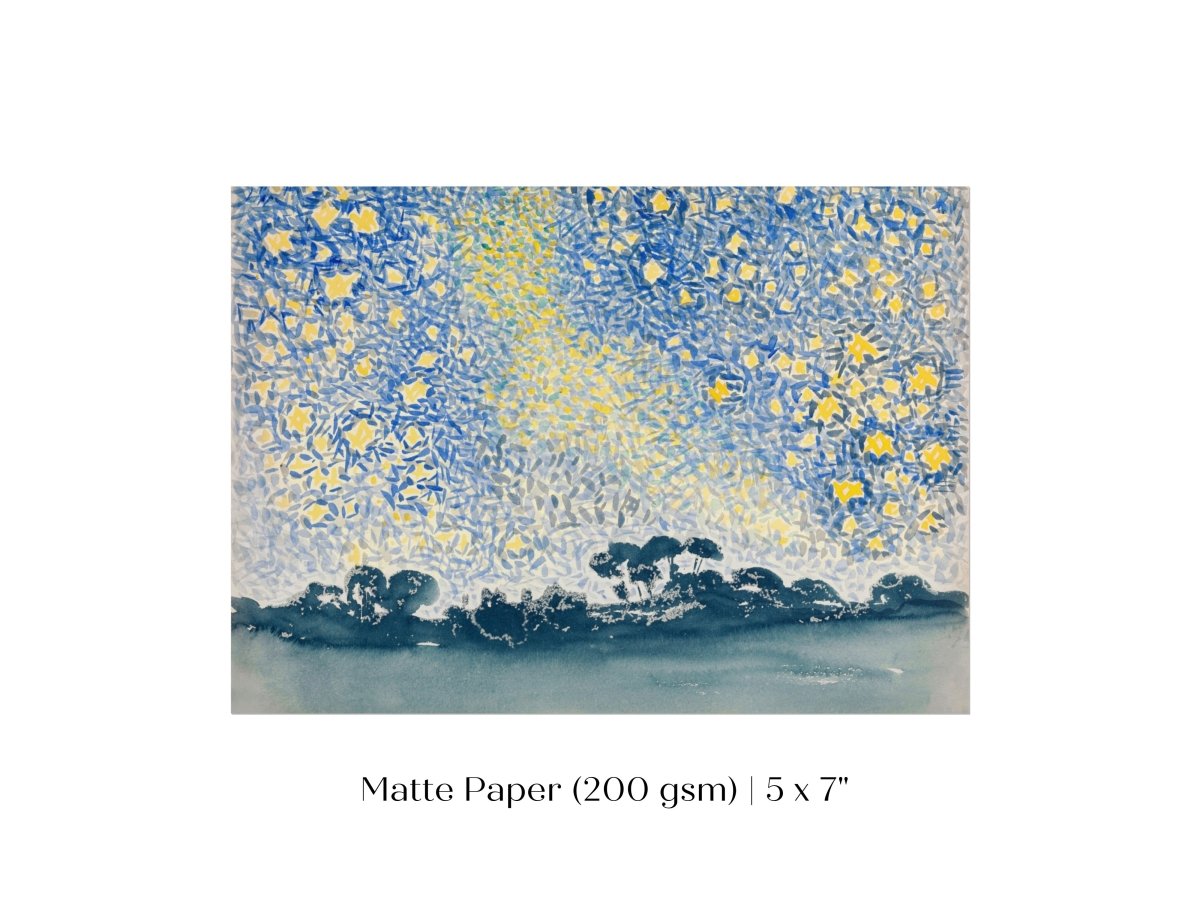 Landscape with Stars | P60 - Single Art Prints - Piccolo Fiore Prints
