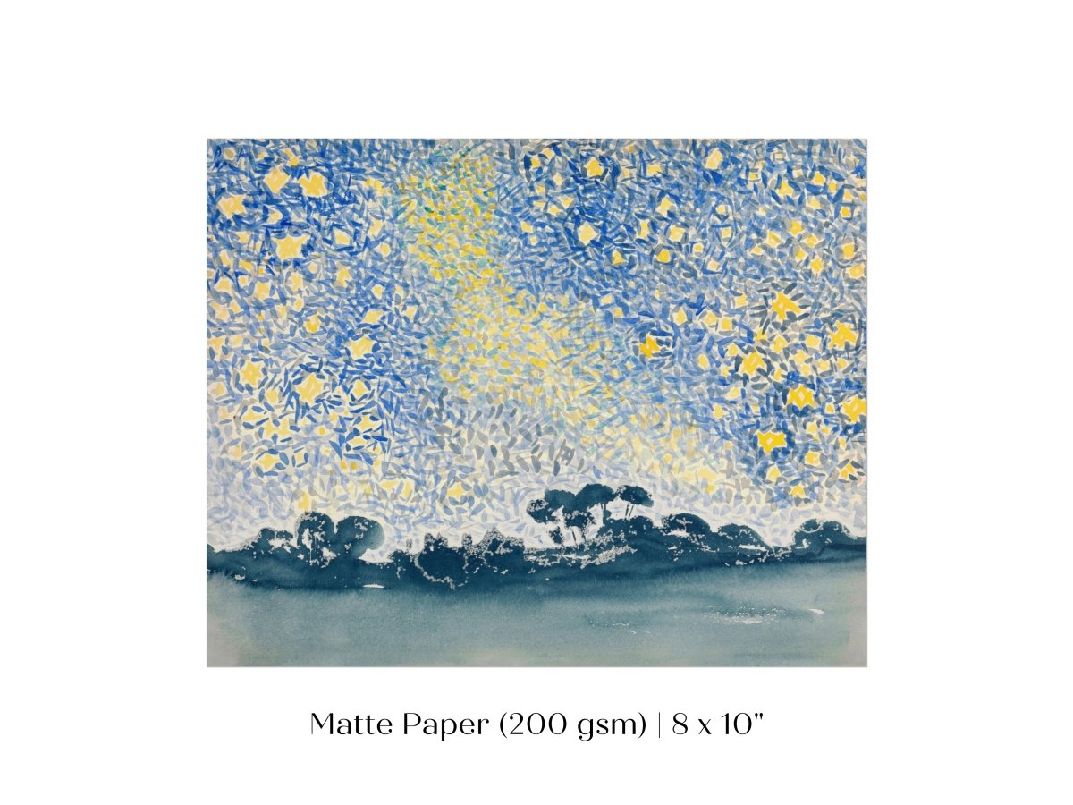 Landscape with Stars | P60 - Single Art Prints - Piccolo Fiore Prints