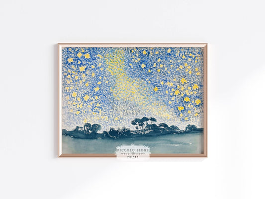 Landscape with Stars | P60 - Single Art Prints - Piccolo Fiore Prints