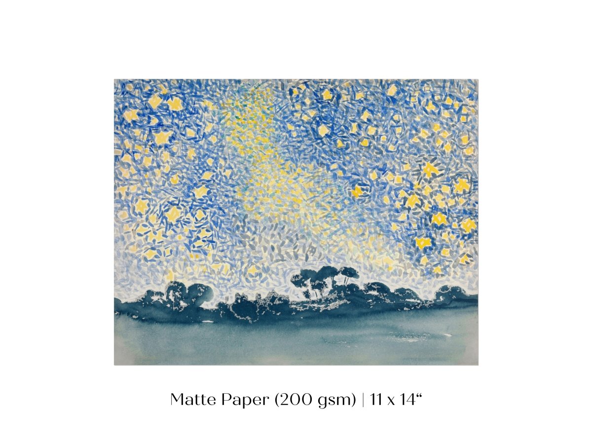 Landscape with Stars | P60 - Single Art Prints - Piccolo Fiore Prints
