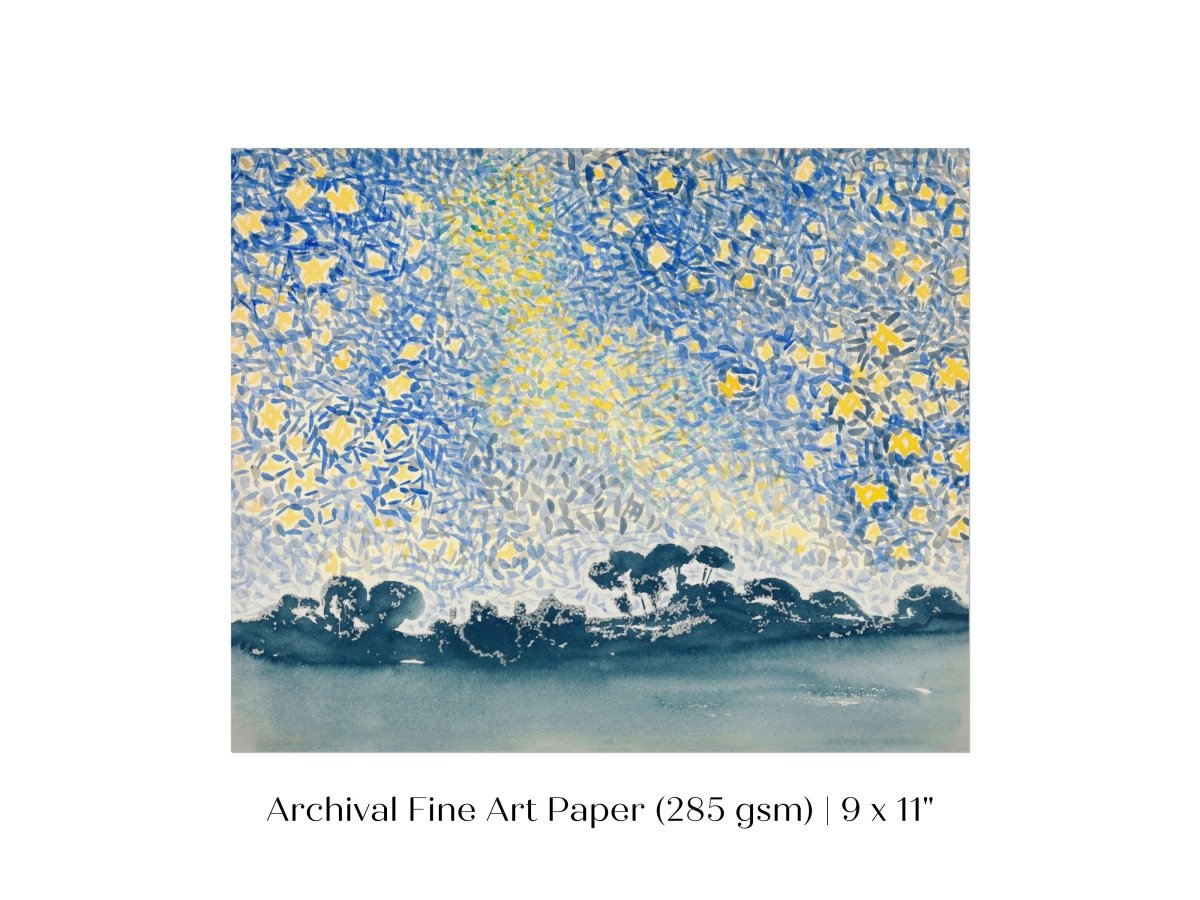 Landscape with Stars | P60 - Single Art Prints - Piccolo Fiore Prints