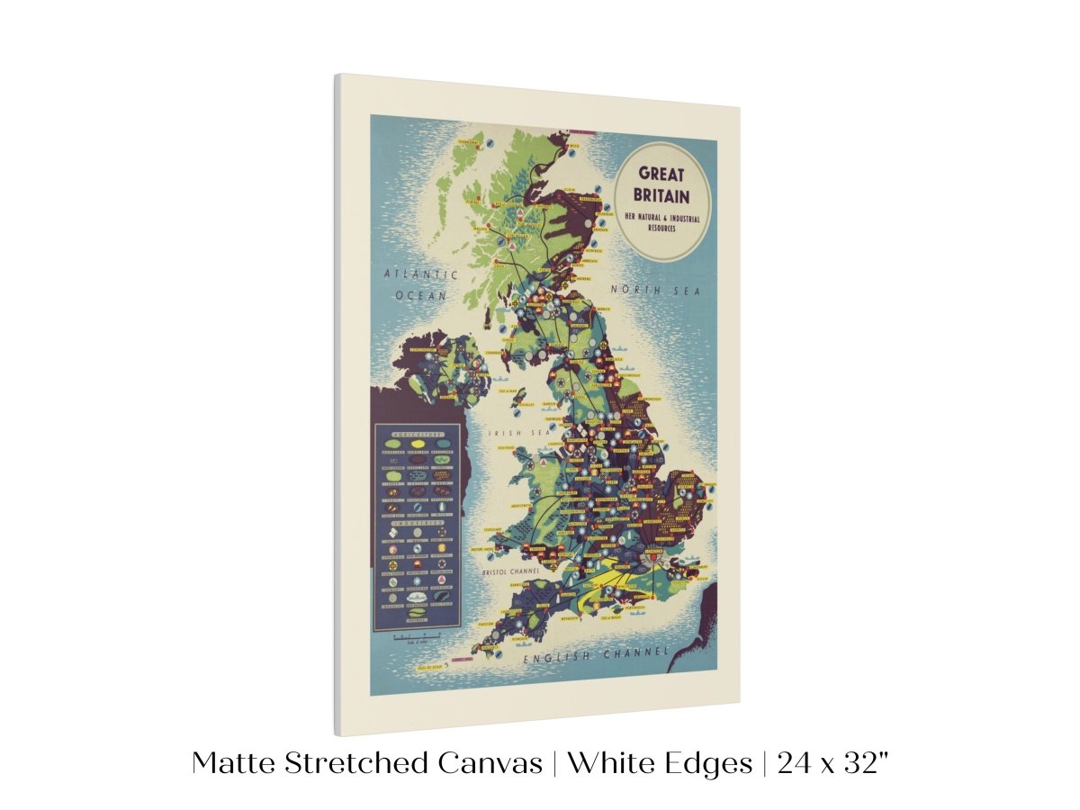 Map British Industries | P466 - Single Art Prints - Piccolo Fiore Prints