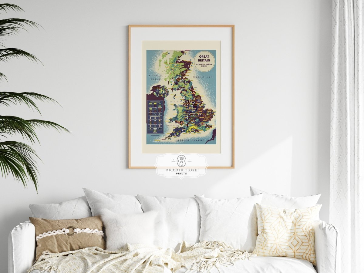 Map British Industries | P466 - Single Art Prints - Piccolo Fiore Prints