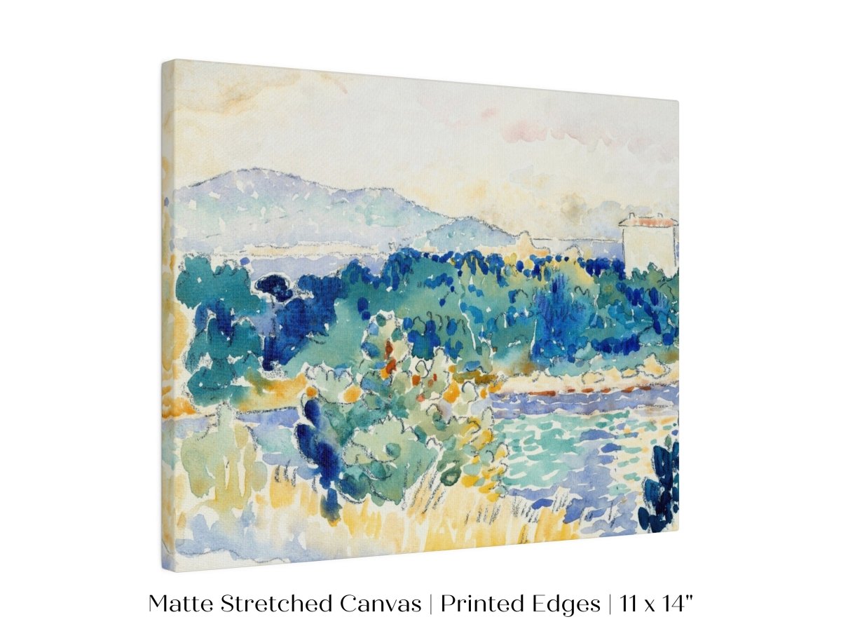 Meditteranean Landscape with a White House | P66 - Single Art Prints - Piccolo Fiore Prints