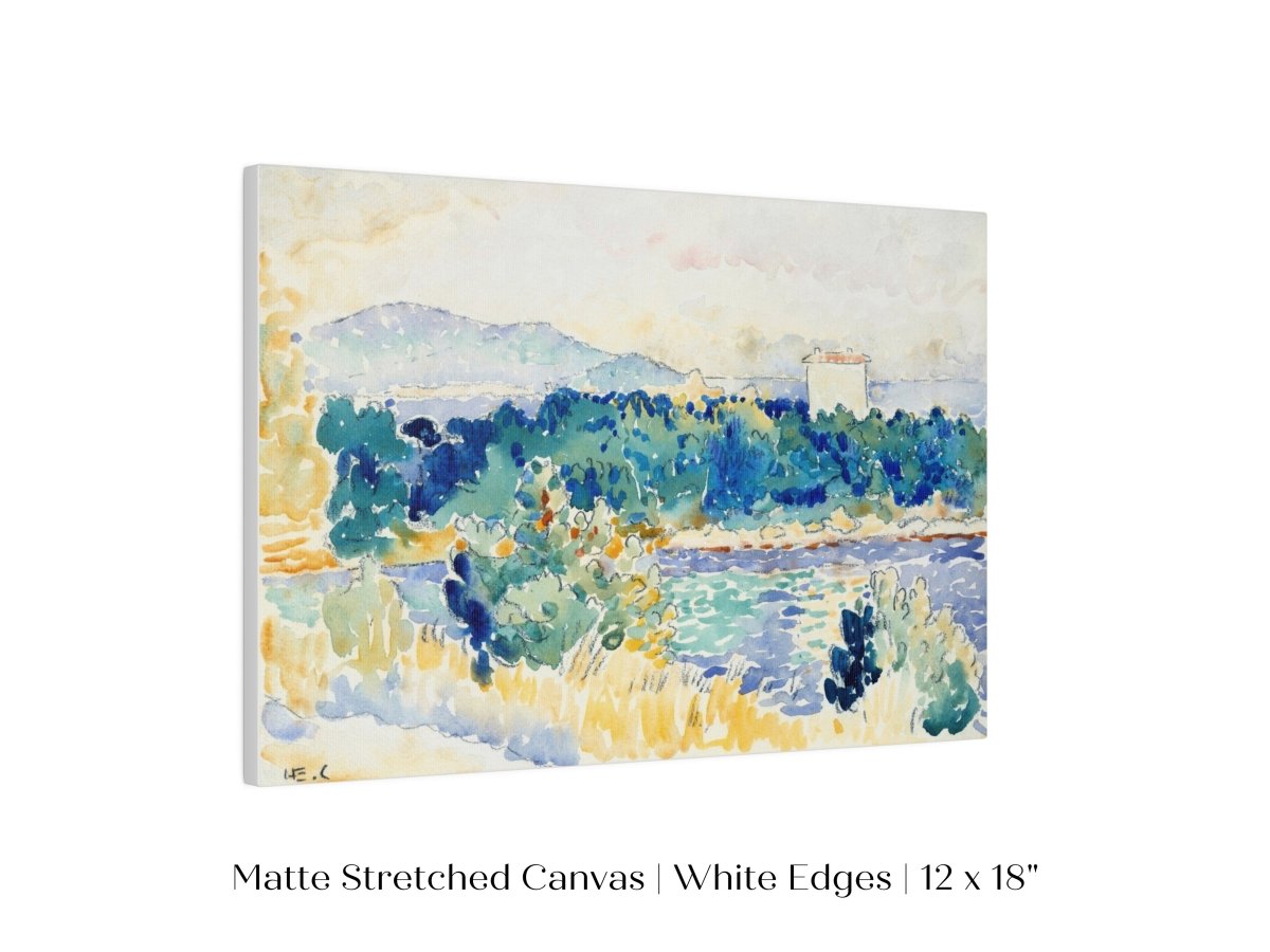 Meditteranean Landscape with a White House | P66 - Single Art Prints - Piccolo Fiore Prints