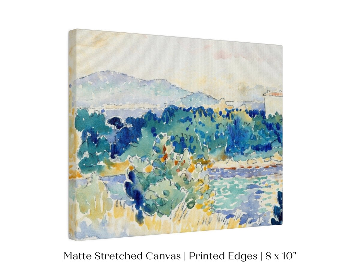Meditteranean Landscape with a White House | P66 - Single Art Prints - Piccolo Fiore Prints