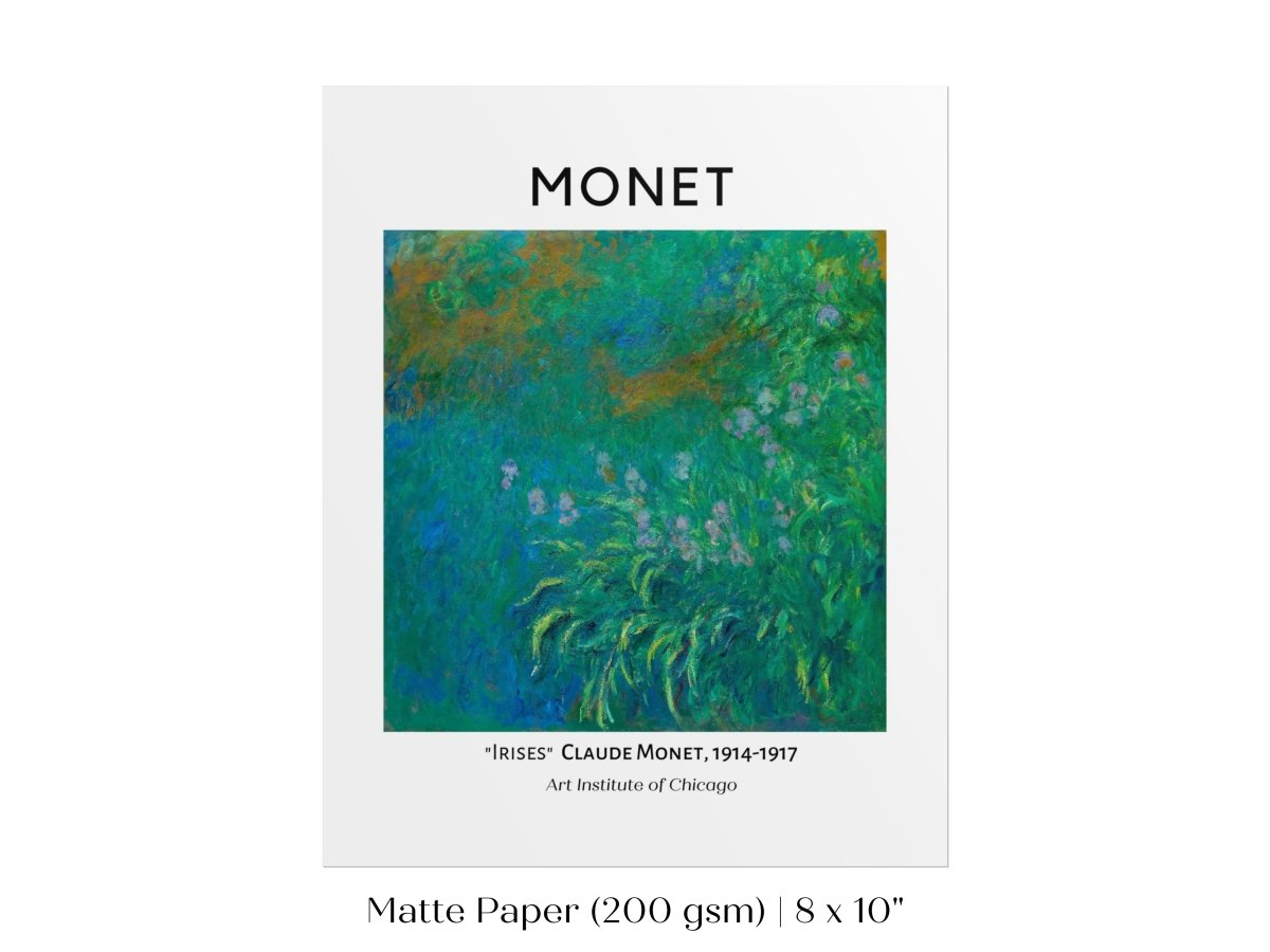 Monet Irises Exhibition Poster | P1 - Single Art Prints - Piccolo Fiore Prints