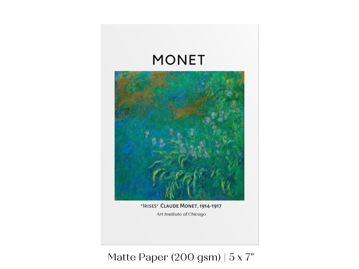 Monet Irises Exhibition Poster | P1 - Single Art Prints - Piccolo Fiore Prints