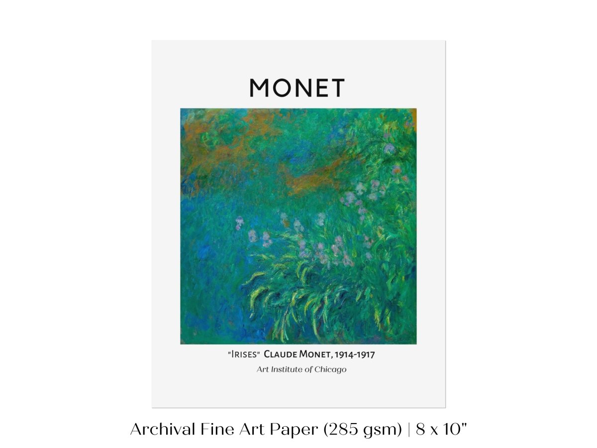 Monet Irises Exhibition Poster | P1 - Single Art Prints - Piccolo Fiore Prints