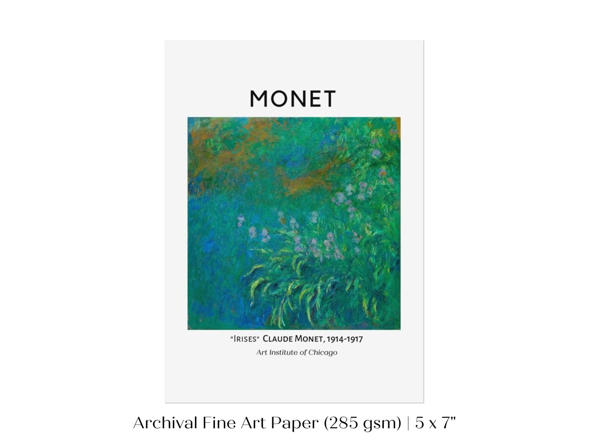Monet Irises Exhibition Poster | P1 - Single Art Prints - Piccolo Fiore Prints