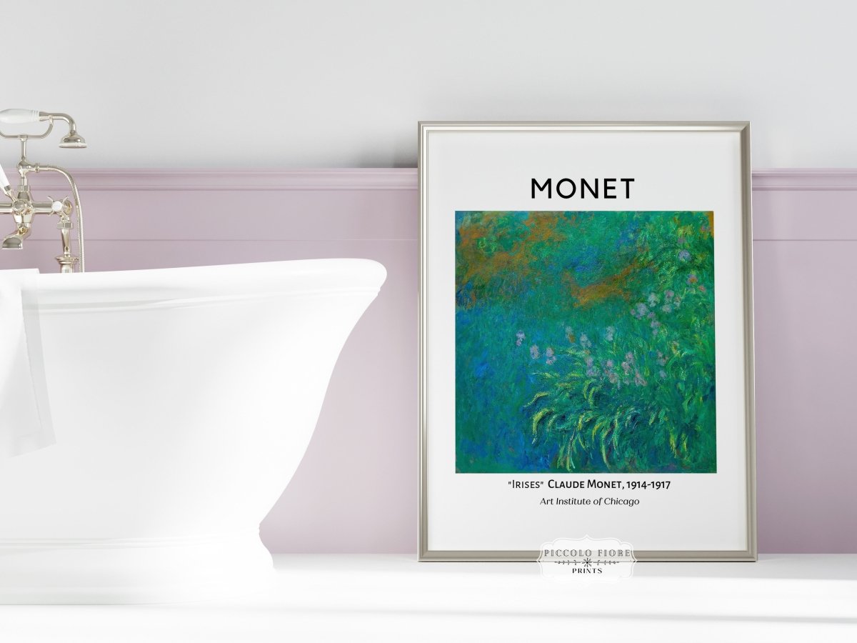 Monet Irises Exhibition Poster | P1 - Single Art Prints - Piccolo Fiore Prints