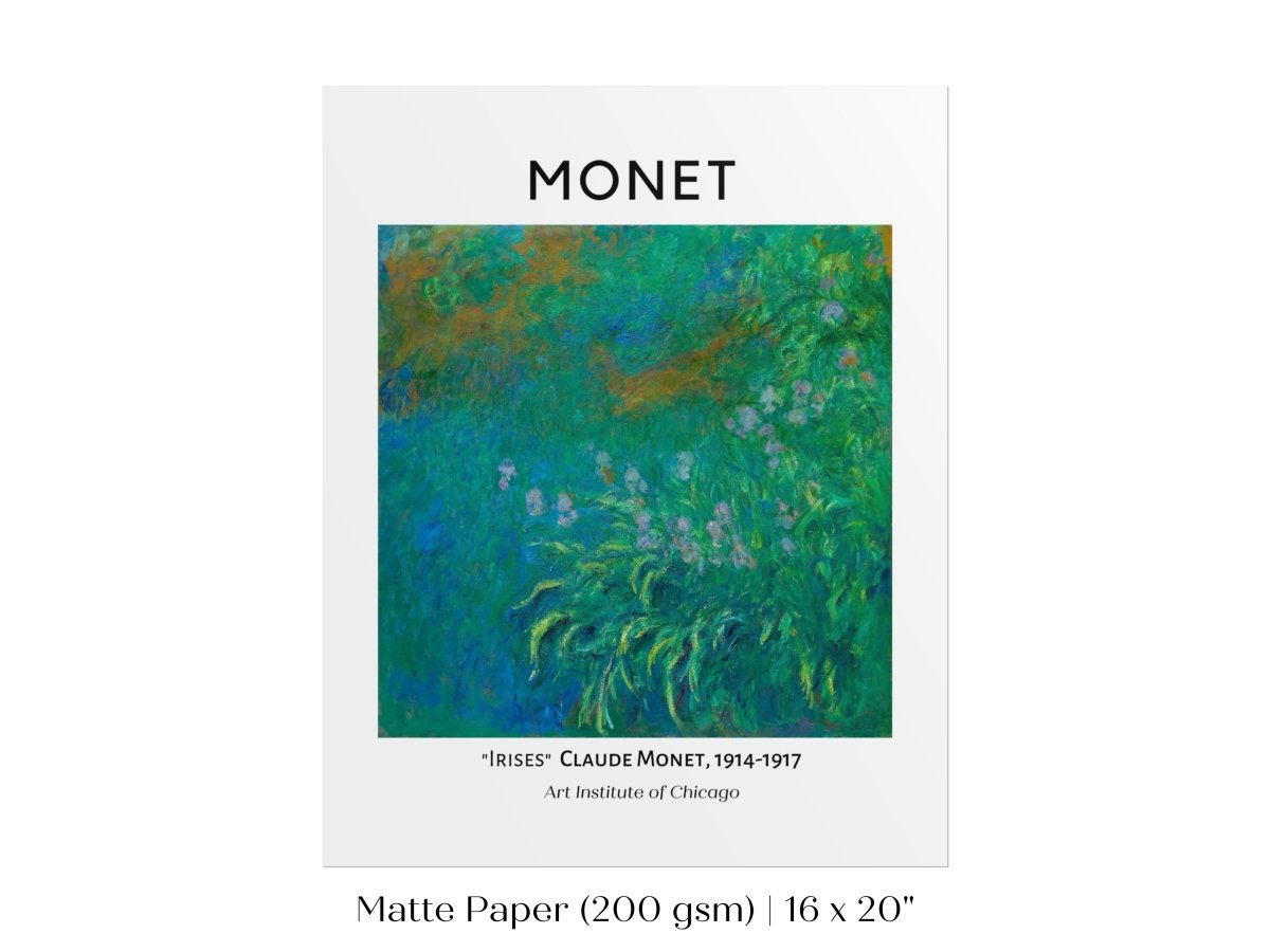 Monet Irises Exhibition Poster | P1 - Single Art Prints - Piccolo Fiore Prints