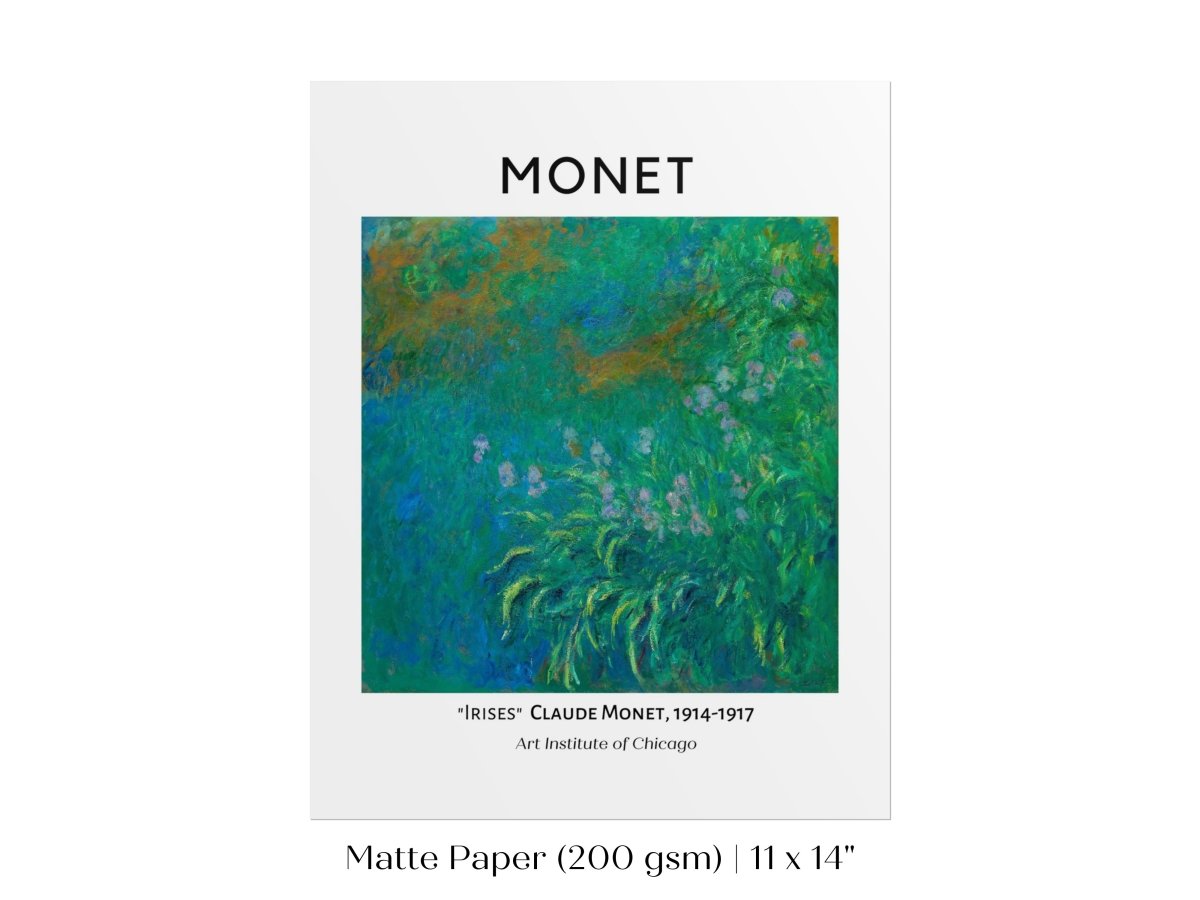 Monet Irises Exhibition Poster | P1 - Single Art Prints - Piccolo Fiore Prints