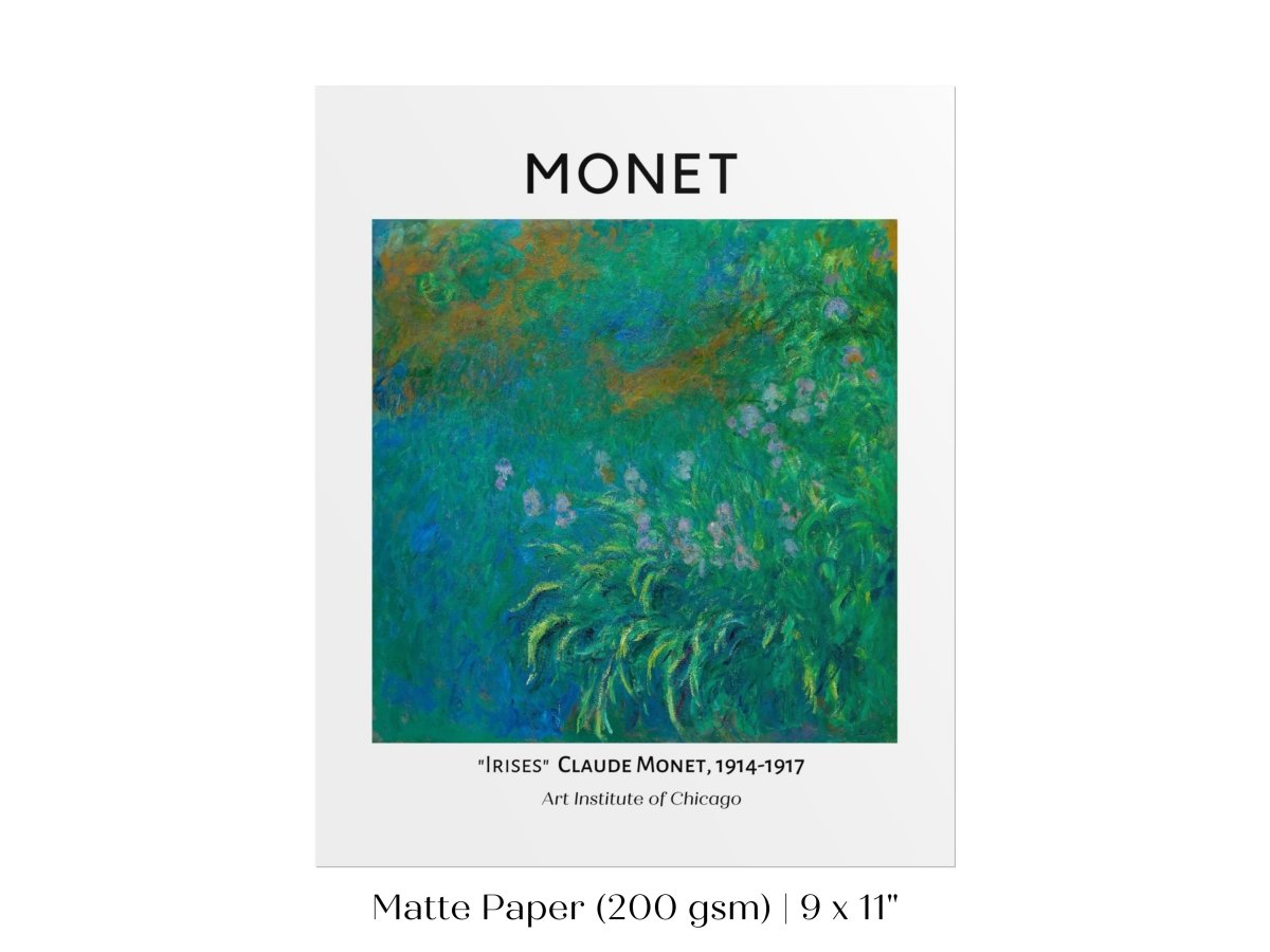 Monet Irises Exhibition Poster | P1 - Single Art Prints - Piccolo Fiore Prints