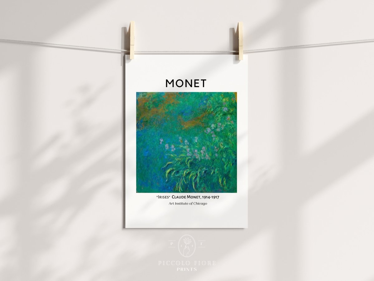 Monet Irises Exhibition Poster | P1 - Single Art Prints - Piccolo Fiore Prints