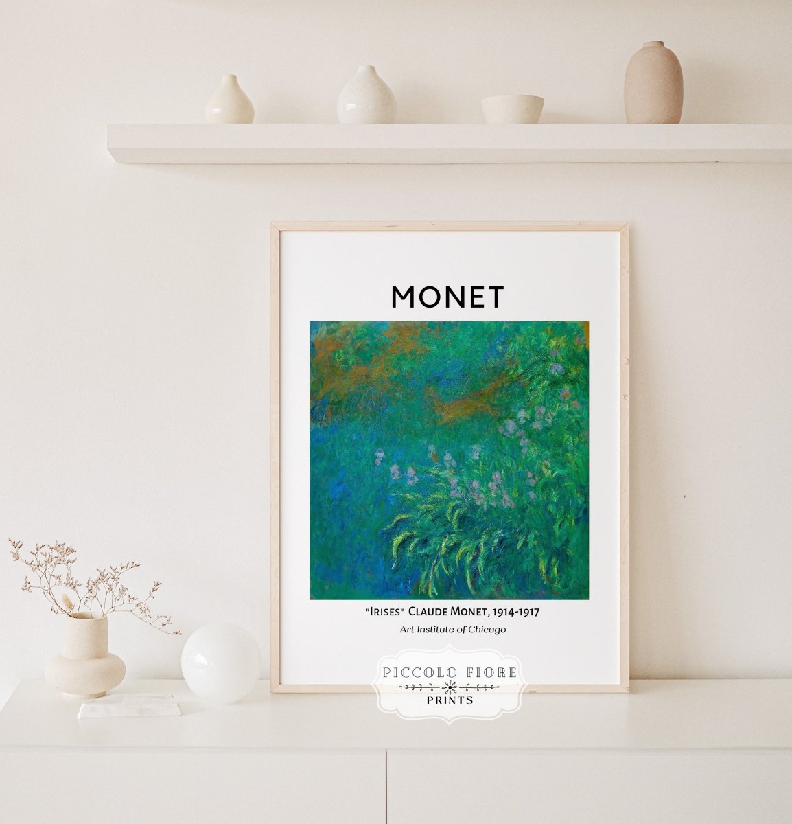 Monet Irises Exhibition Poster | P1 - Single Art Prints - Piccolo Fiore Prints