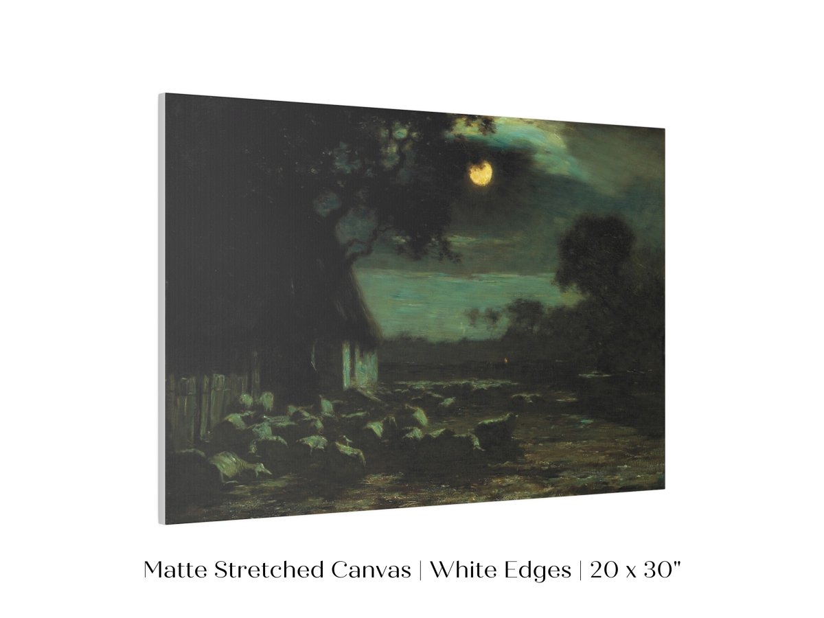 Moonlit Sheepyard | P195 - Single Art Prints - Piccolo Fiore Prints