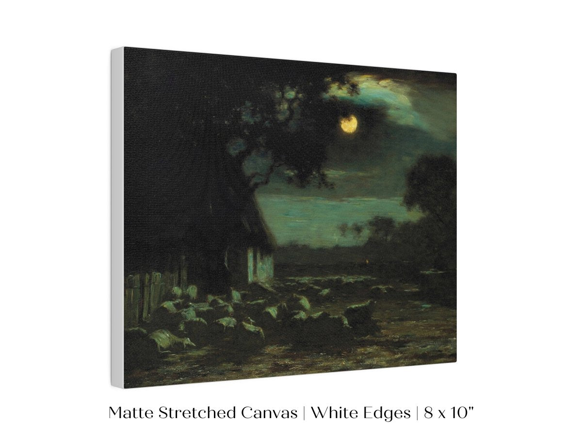 Moonlit Sheepyard | P195 - Single Art Prints - Piccolo Fiore Prints