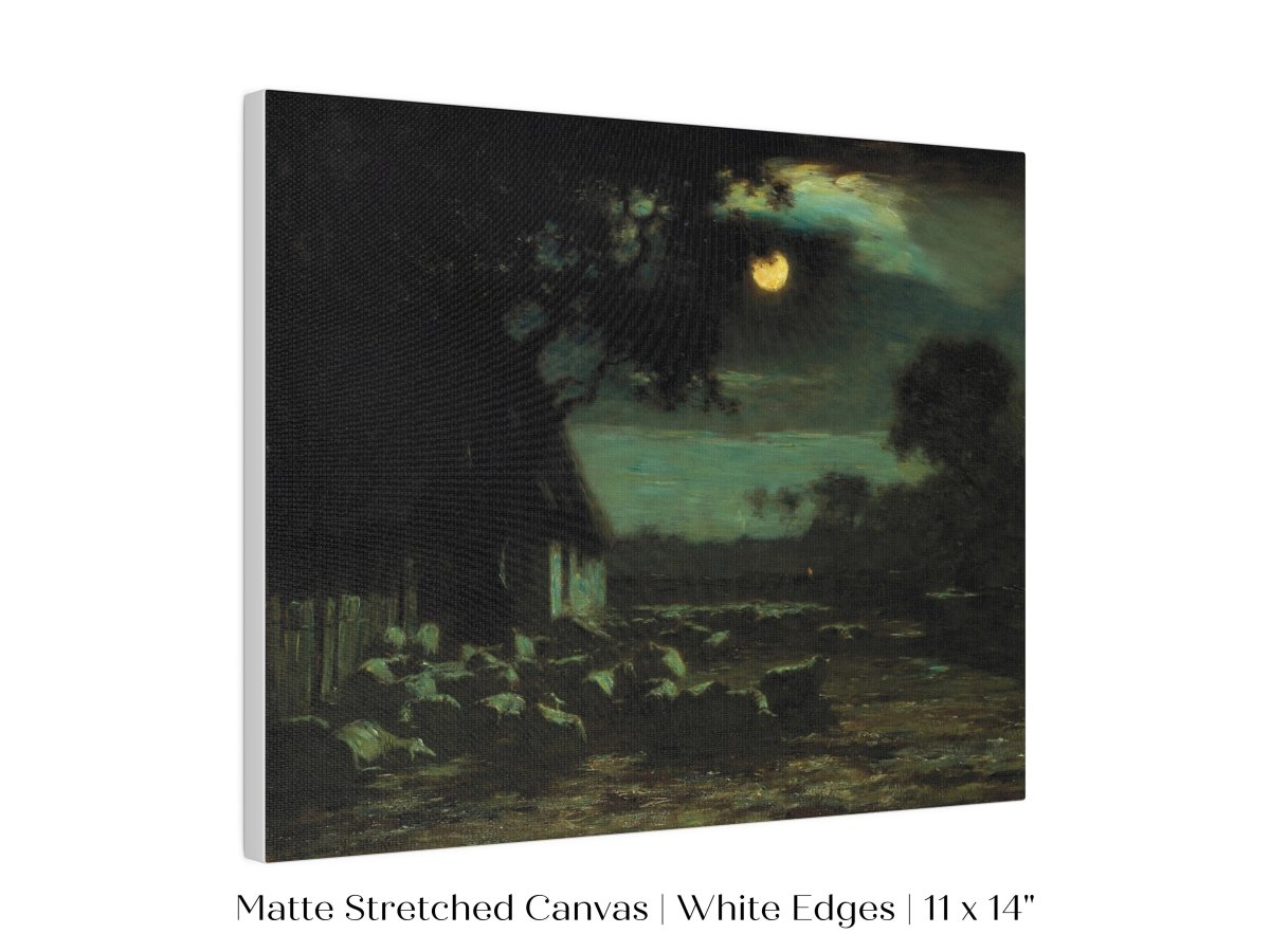 Moonlit Sheepyard | P195 - Single Art Prints - Piccolo Fiore Prints