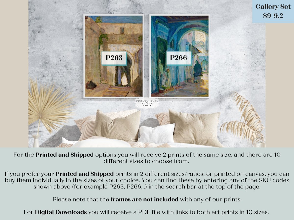 Morocco | Gallery Wall Set | 2 Prints | S9 - 9.2 - Gallery Wall Set - Piccolo Fiore Prints