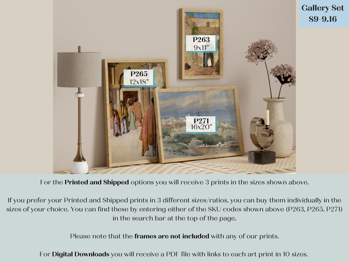 Morocco | Gallery Wall Set | 3 Prints | S9 - 9.16 - Gallery Wall Set - Piccolo Fiore Prints