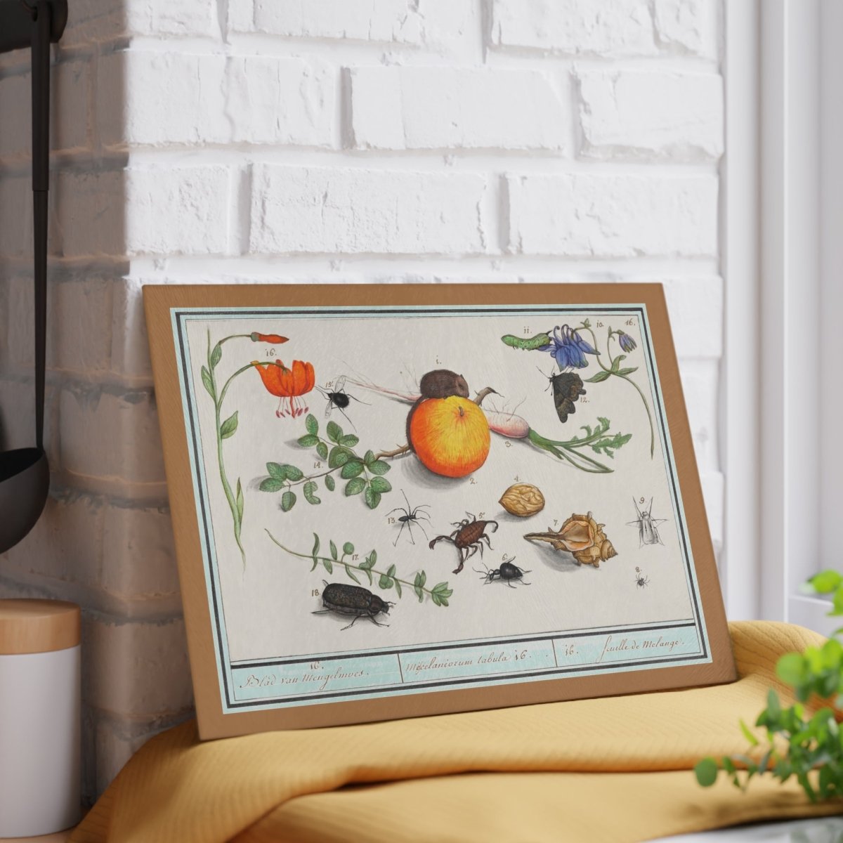 Natural History Ensemble No. 16 | Glass Chopping Board - Glass Chopping Board - Piccolo Fiore Prints