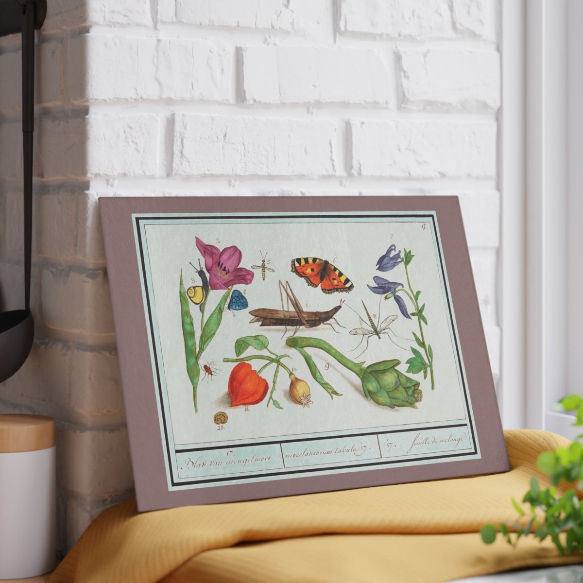 Natural History Ensemble No. 17 | Glass Chopping Board - Glass Chopping Board - Piccolo Fiore Prints