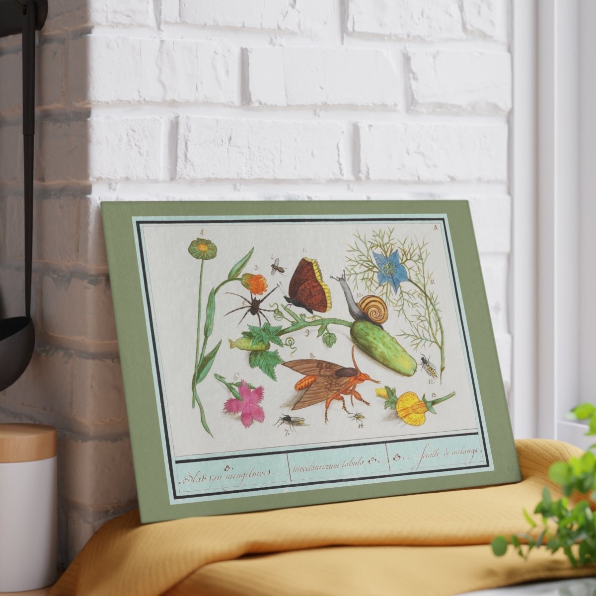 Natural History Ensemble No. 3 | Glass Chopping Board - Glass Chopping Board - Piccolo Fiore Prints