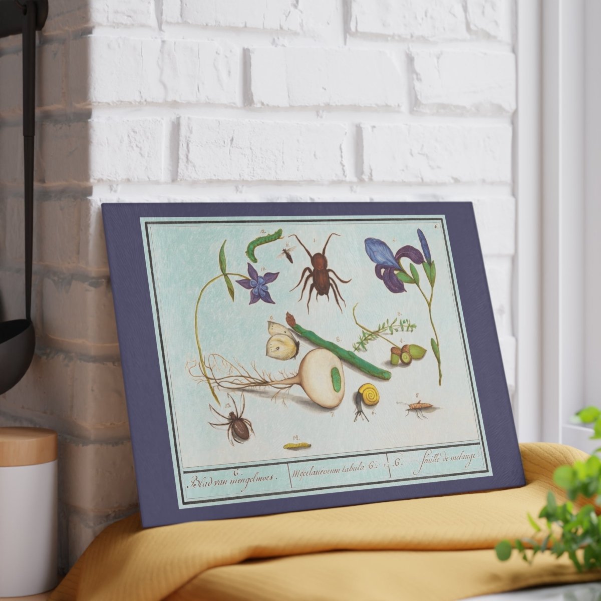 Natural History Ensemble No. 6 | Glass Chopping Board - Glass Chopping Board - Piccolo Fiore Prints