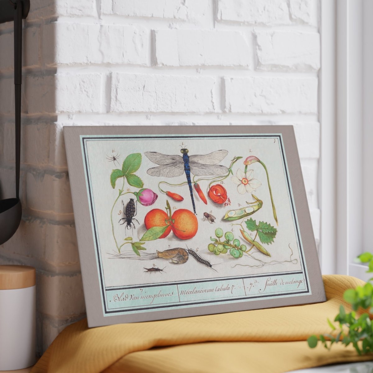 Natural History Ensemble No. 7 | Glass Chopping Board - Glass Chopping Board - Piccolo Fiore Prints