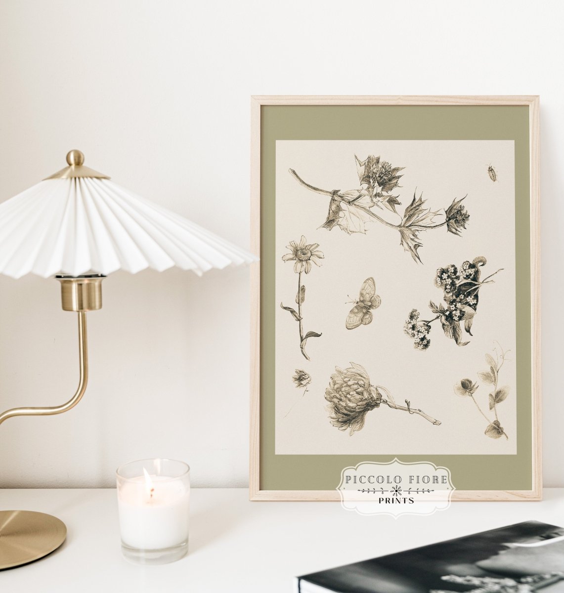 Neutral Sage and Beige | Gallery Wall Set | 9 Prints | M9 - 1 - Gallery Wall Set - Piccolo Fiore Prints