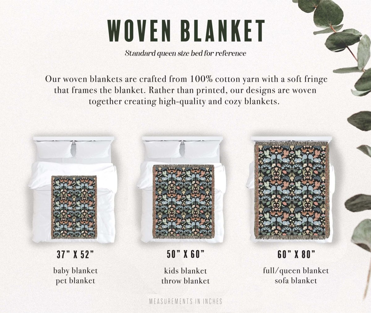 New Forest Inhabitants | Woven Blanket - Woven Blanket - Piccolo Fiore Prints